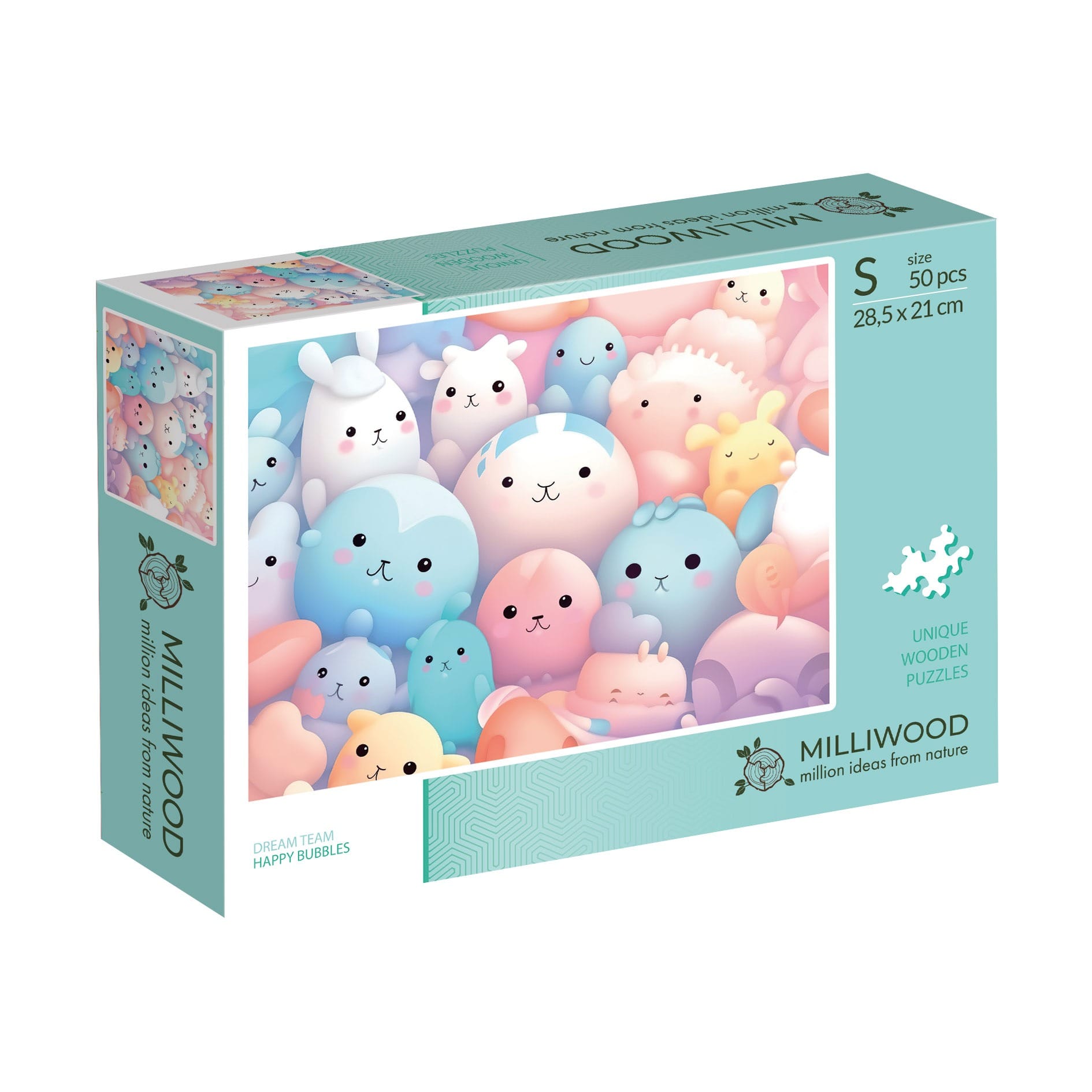 milliwood-dream-team-happy-bubbles-holzpuzzle-50-teile-pastell image 7