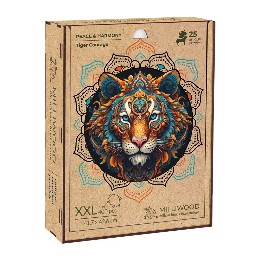 milliwood-peace-and-harmony-tiger-courage-holzpuzzle-400-teile-erwachsene image 8