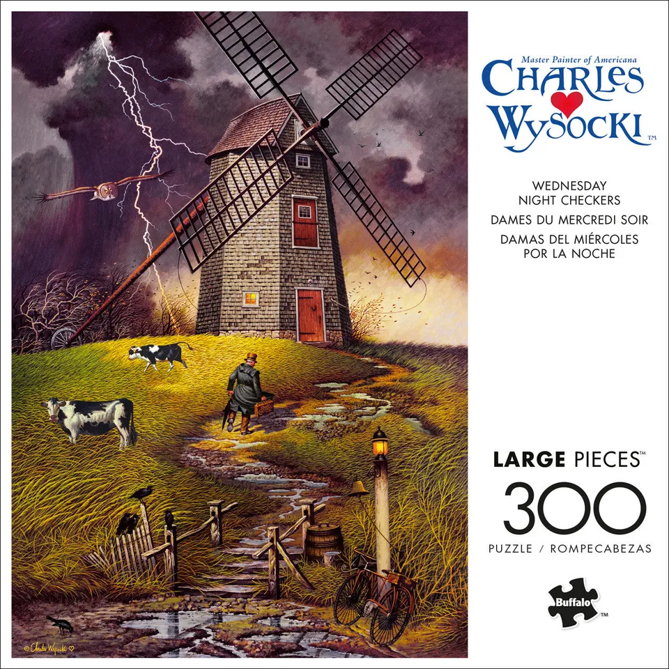 buffalo-games-wysocki-wednesday-night-checkers-puzzle-300-teile-abend image 1