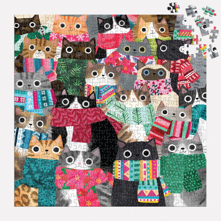 galison-wintry-cats-500-teile-puzzle-katzen-winter image 5