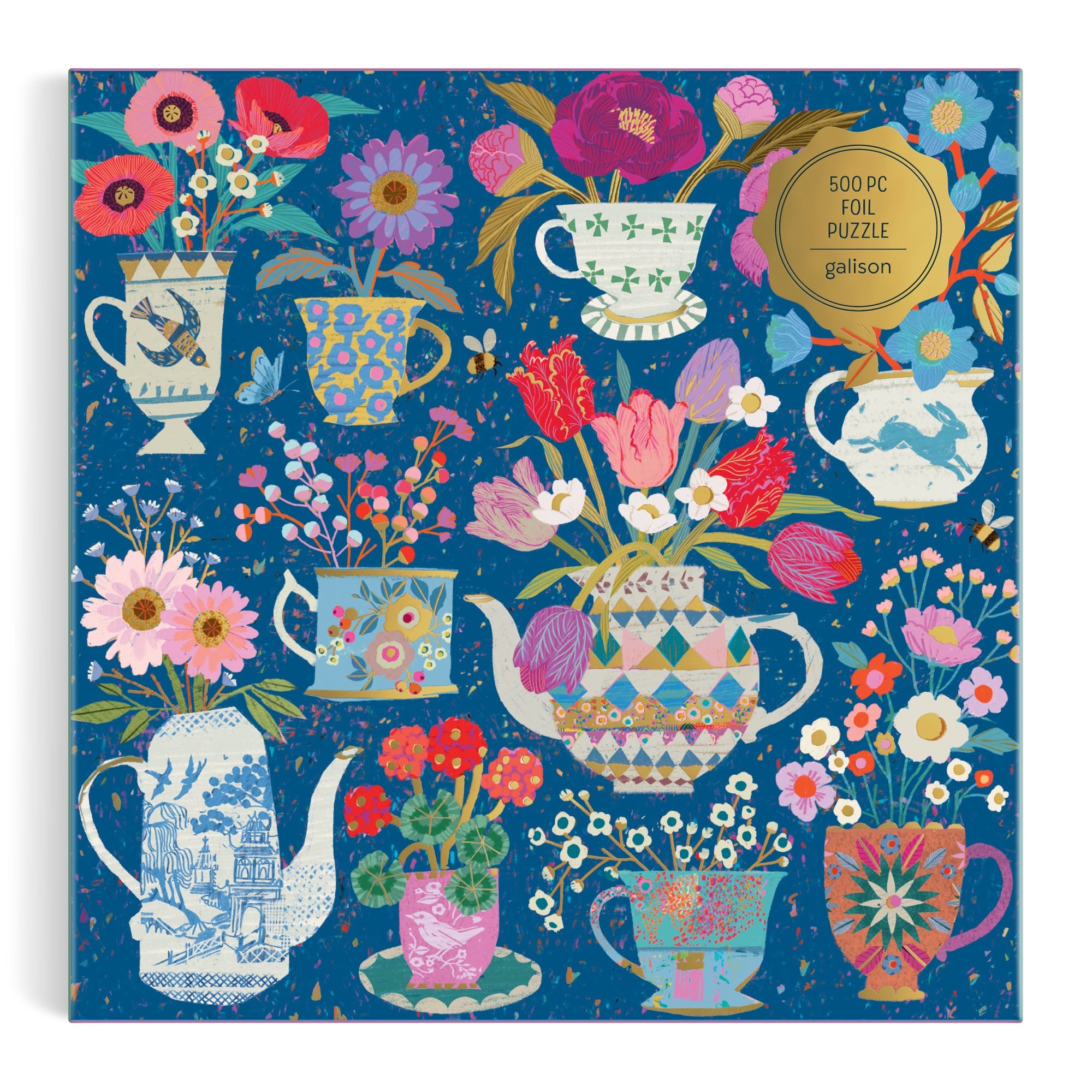galison-victoria-ball-potted-teacups-puzzle-500-teile image 2