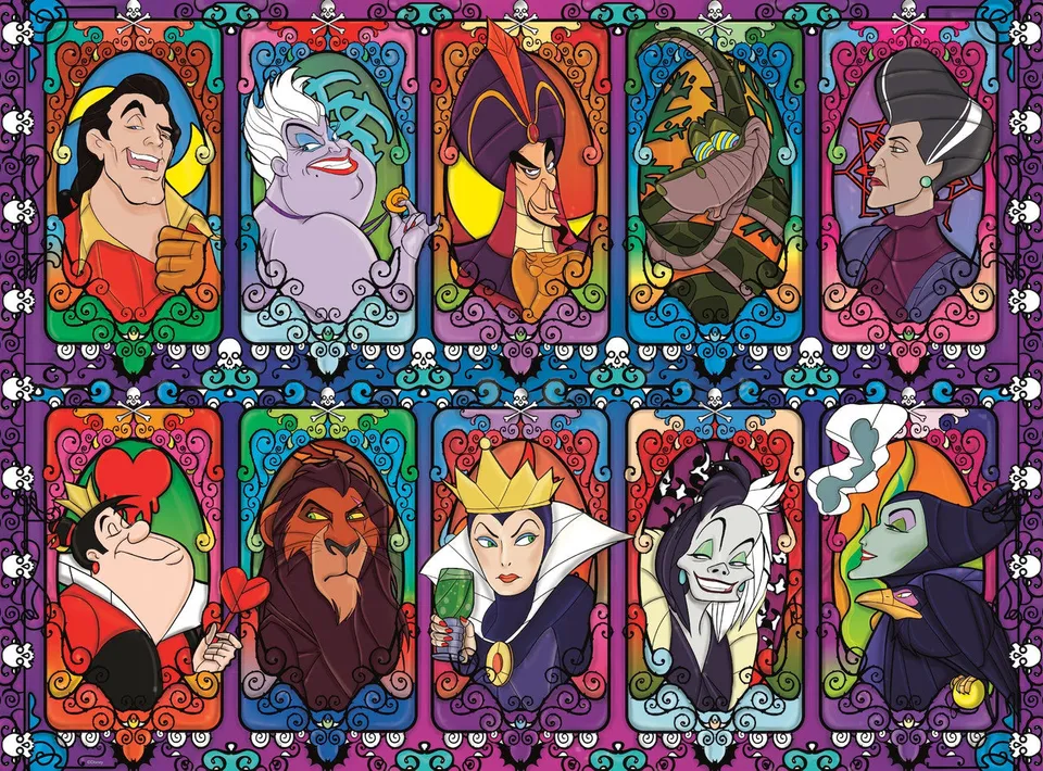 buffalo-games-disney-villains-stained-glass-puzzle-1000-teile image 1