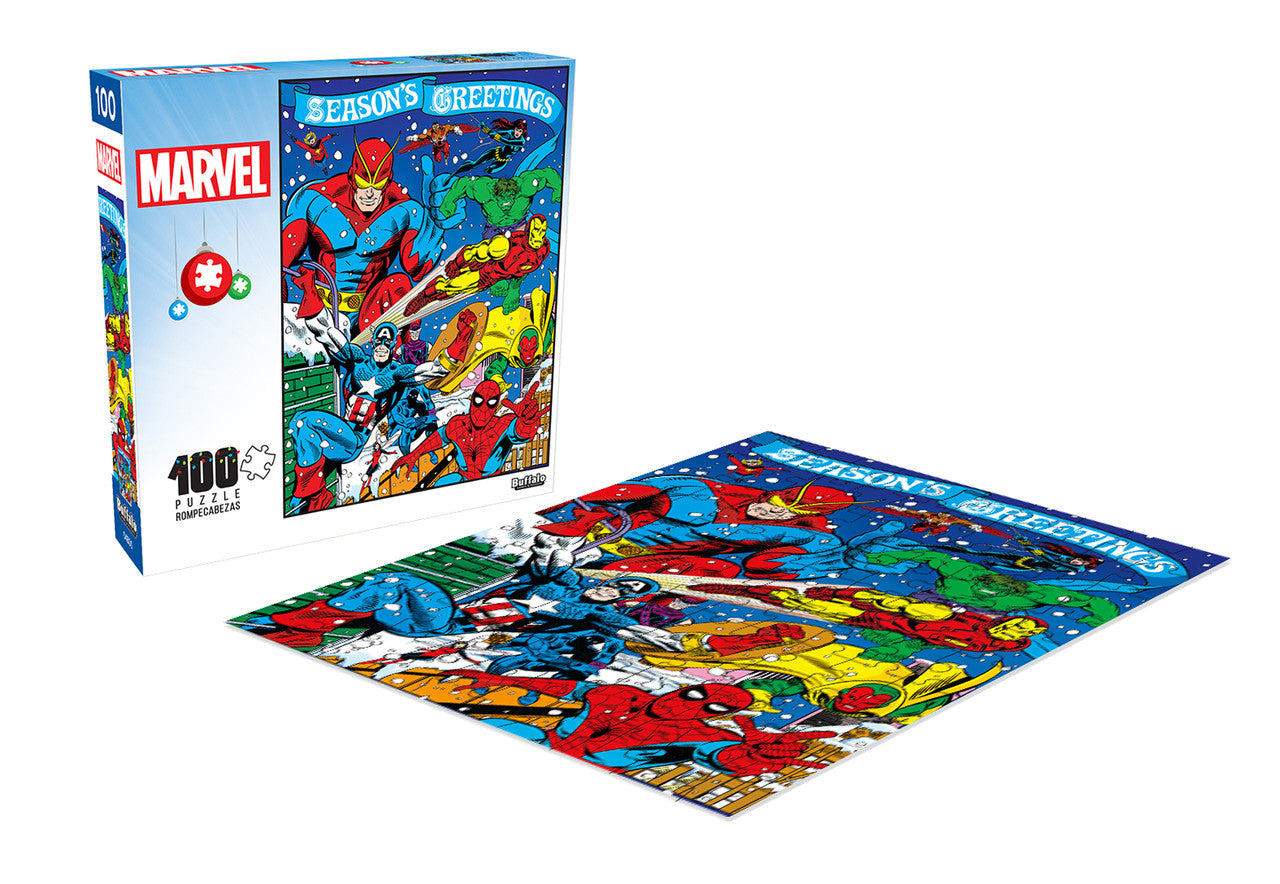 buffalo-games-marvel-weihnachtspuzzle-100-teile-season-s-greeting image 3