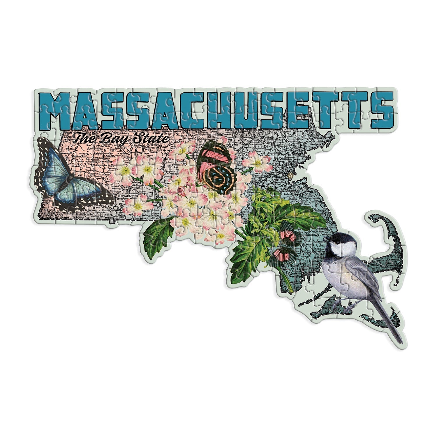 galison-massachusetts-mini-puzzle-100-teile-vogel-blume image 3