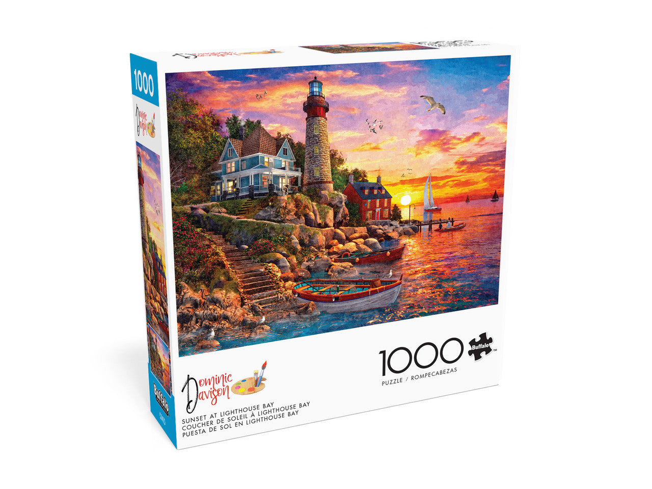buffalo-games-sunset-at-lighthouse-bay-puzzle-1000-teile-leuchtturm image 3