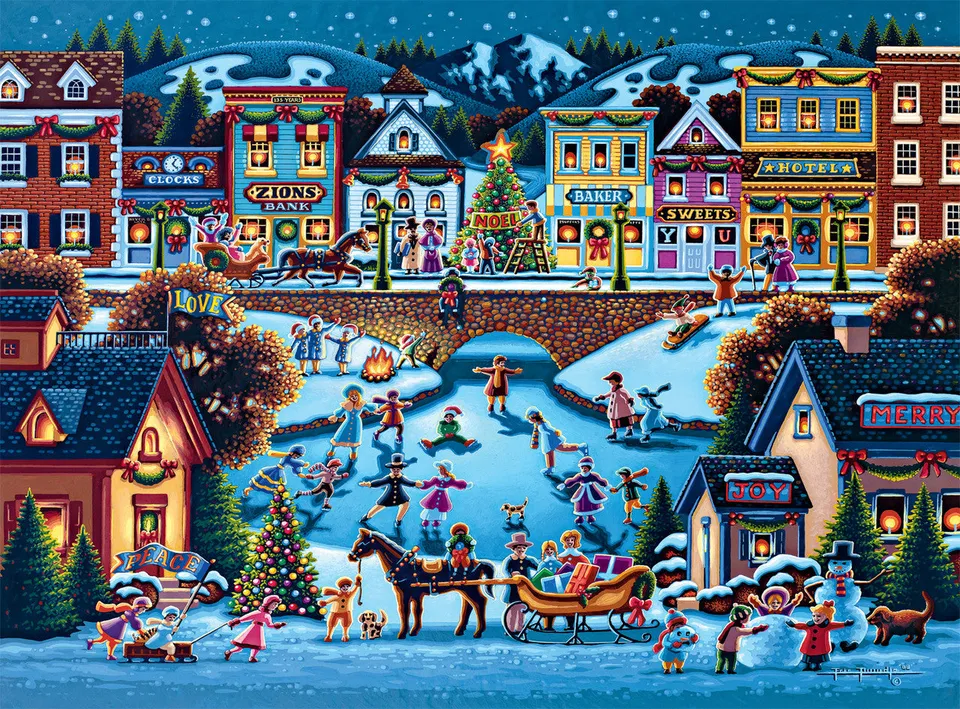 buffalo-games-dowdle-hometown-christmas-puzzle-1000-teile-winter image 1