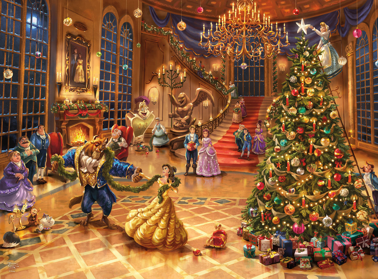 ceaco-disney-beauty-beast-christmas-1000-teile-puzzle-kinkade image 4