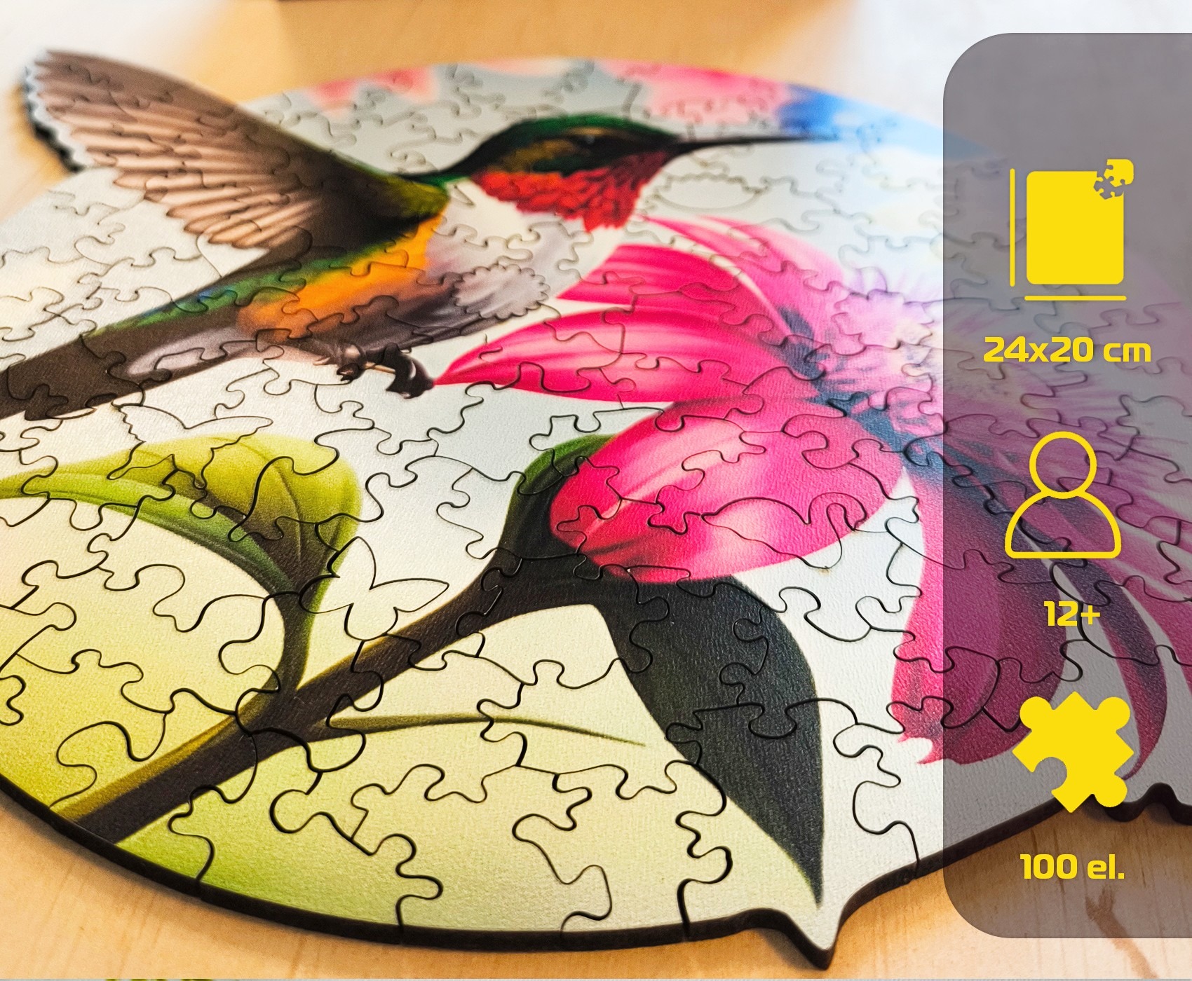 milliwood-celebrating-koliber-holzpuzzle-100-teile-kolibri image 3
