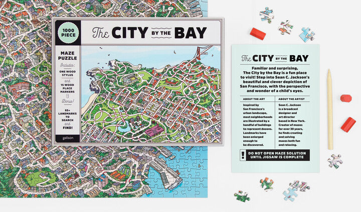 galison-the-city-by-the-bay-1000-teile-maze-puzzle-labyrinth image 4