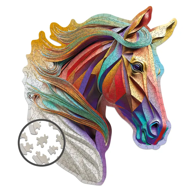 milliwood-alternative-geometry-ethereal-horse-holzpuzzle-500-teile-pferd image 1