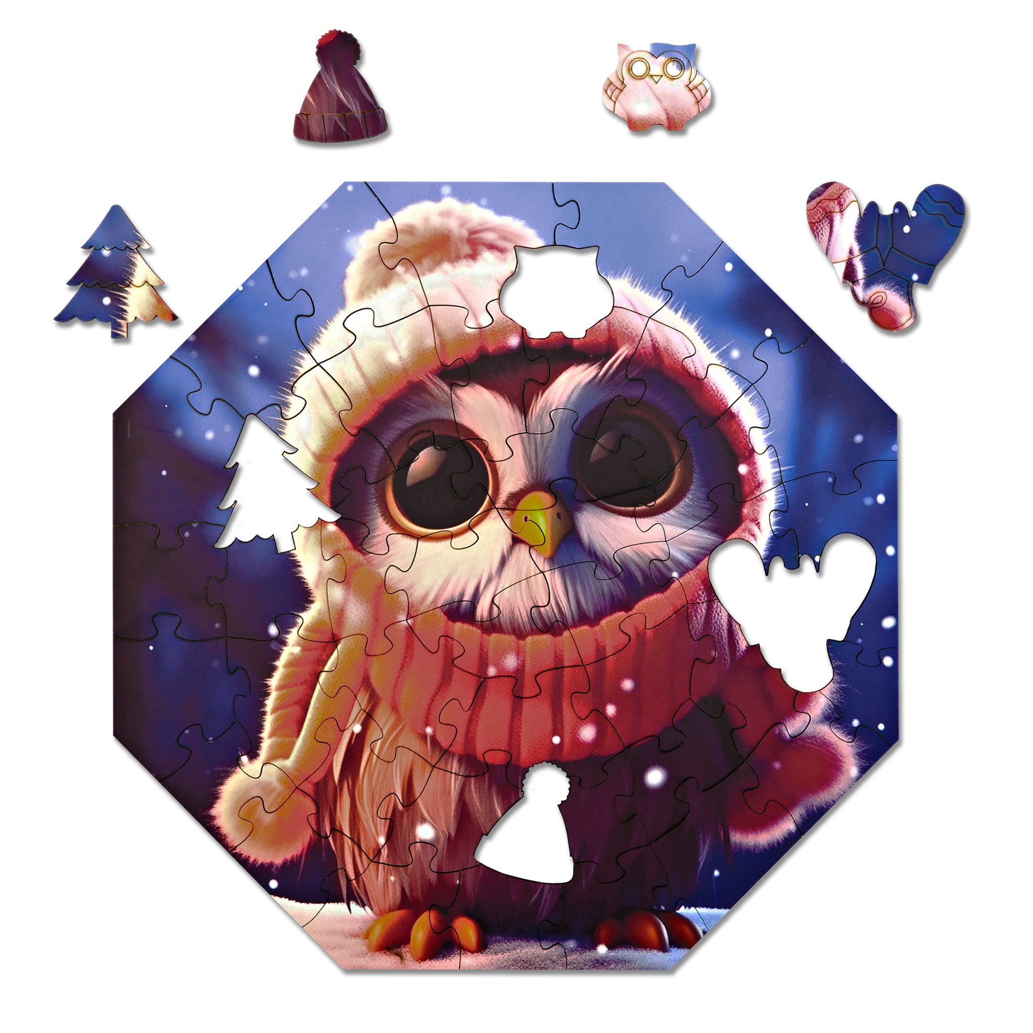 milliwood-hi-i-m-little-holzpuzzle-eule-olivia-46-teile image 1