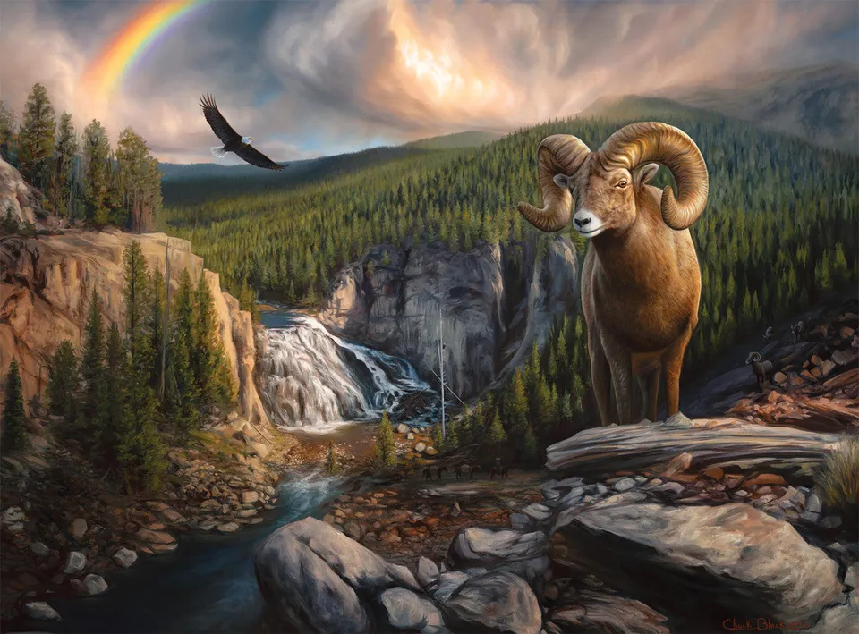 buffalo-games-black-a-wild-journey-1000-teile-puzzle image 1