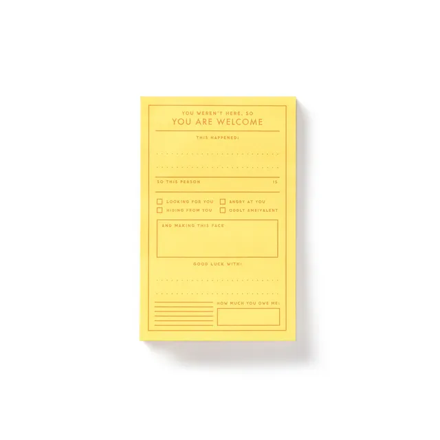 galison-you-are-welcome-memoblock-gelb-75-blatt image 1