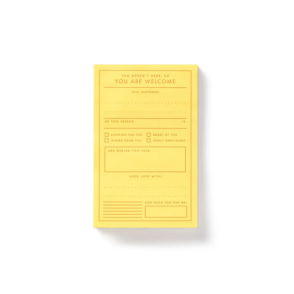 galison-you-are-welcome-memoblock-gelb-75-blatt image 1