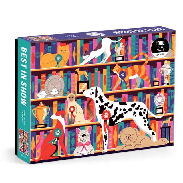 galison-best-in-show-1000-teile-puzzle-katzen-hunde image 1