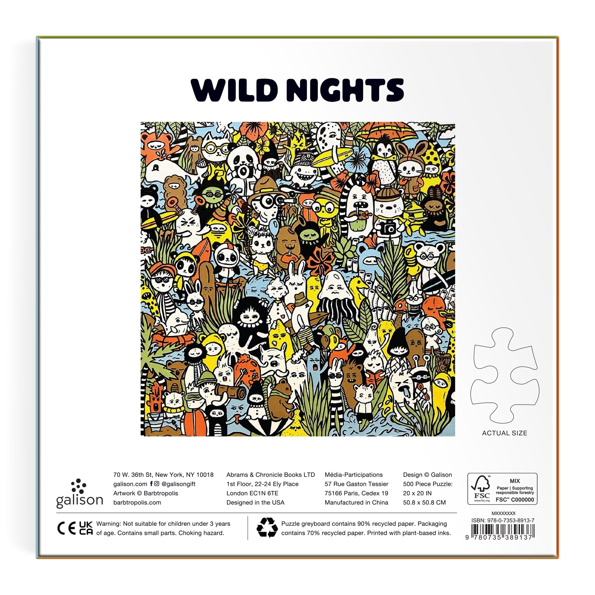 galison-barbtropolis-wild-nights-puzzle-500-teile-dschungel image 6