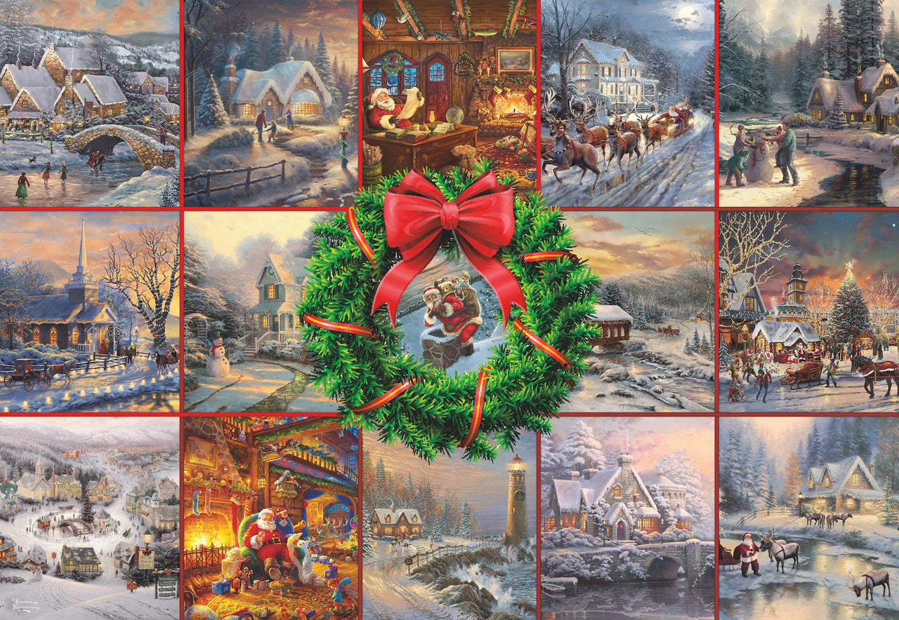 ceaco-silver-select-kinkade-winter-collage-2000-teile-puzzle image 2