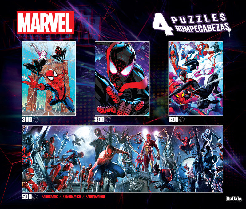 buffalo-games-marvel-spider-verse-4er-set-puzzle-300-500-teile image 1