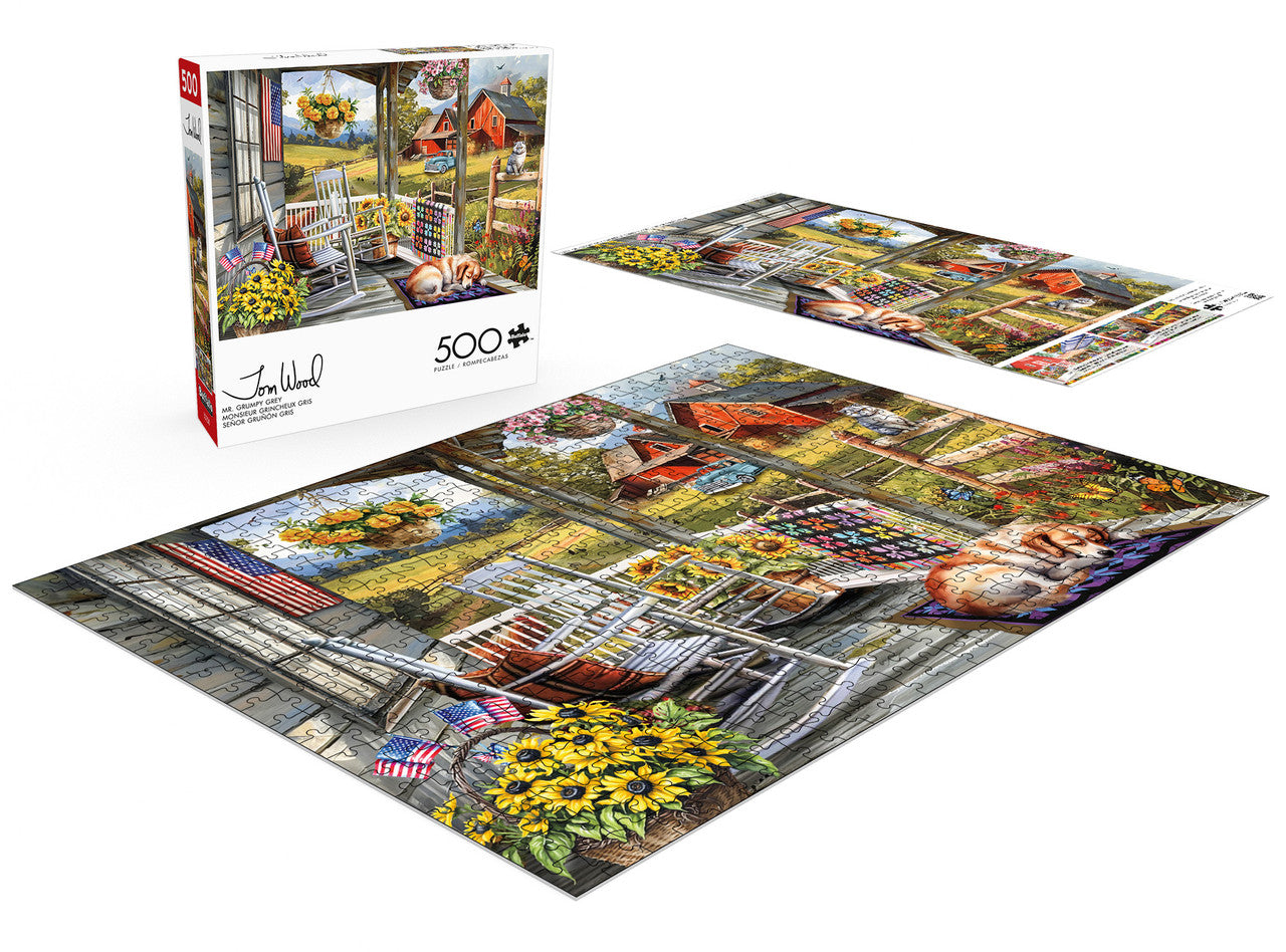 buffalo-games-tom-wood-mr-grumpy-grey-500-teile-puzzle-katze image 3