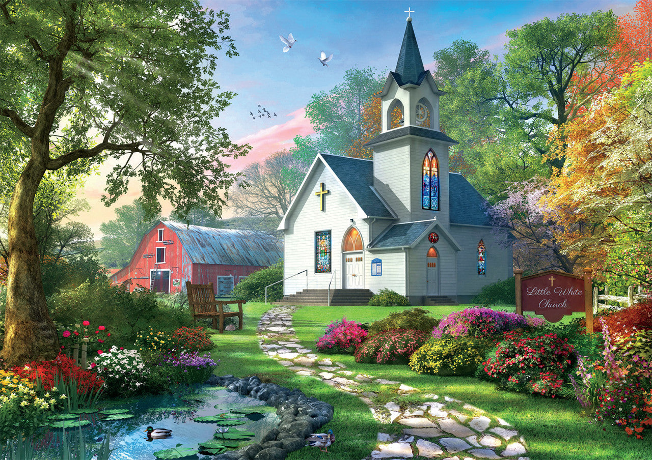 buffalo-games-little-white-chapel-500-teile-puzzle-kapelle image 1