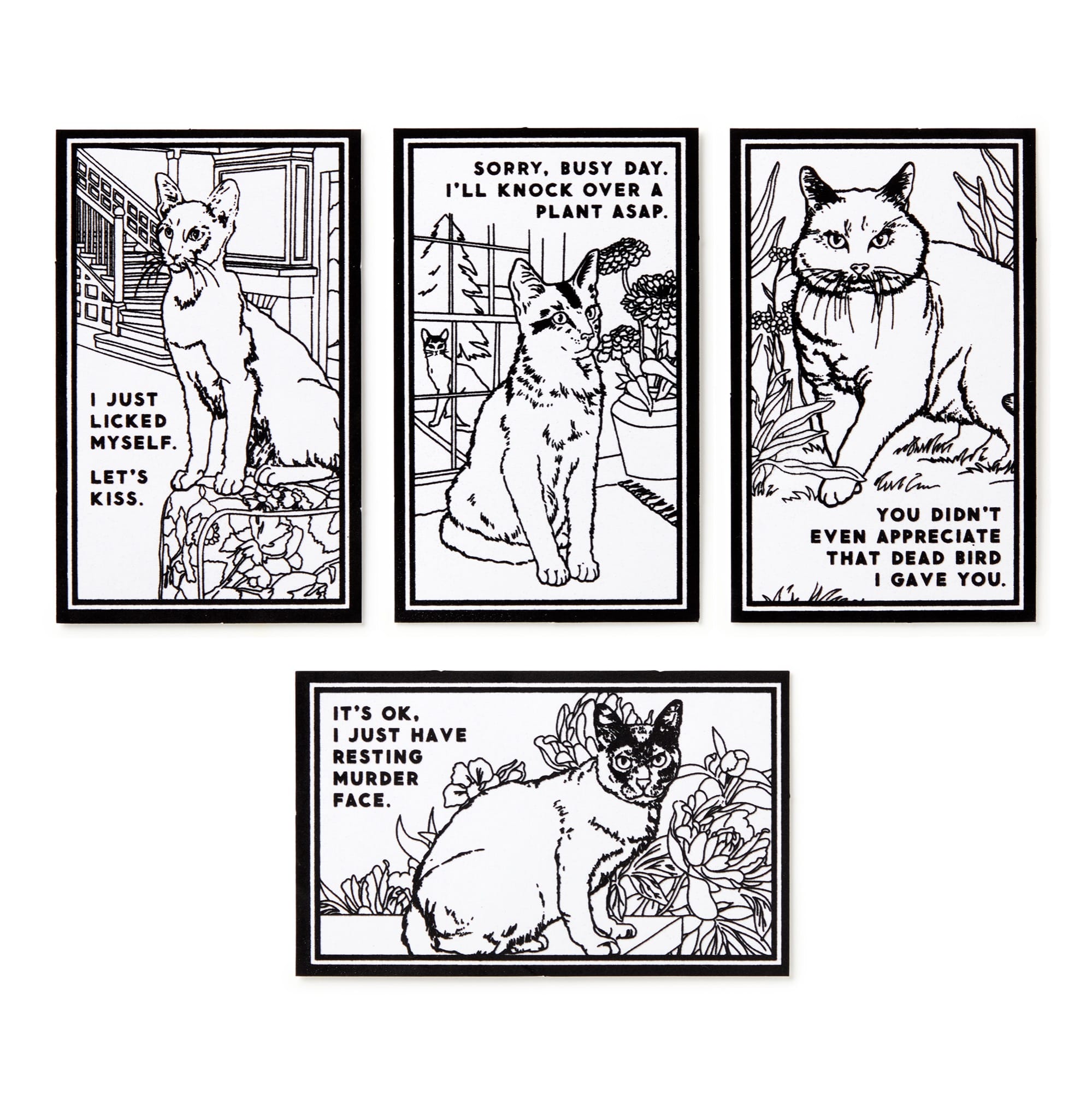 galison-moody-cats-samt-malset-12-bilder-8-marker image 8