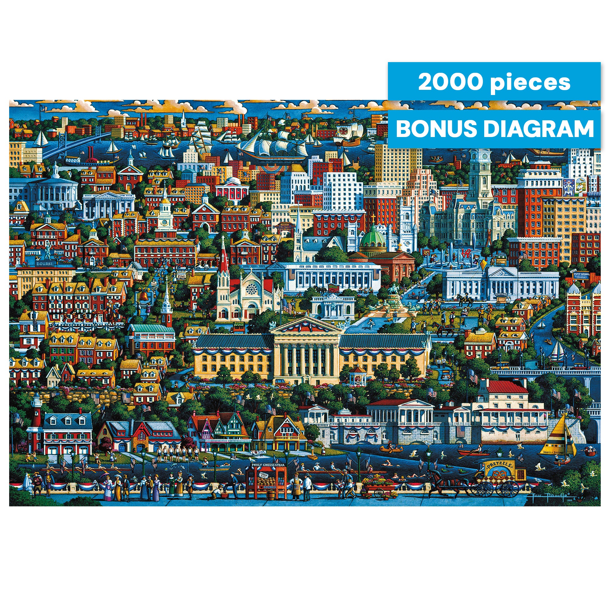 buffalo-games-philadelphia-puzzle-2000-teile-stadt-motiv image 2