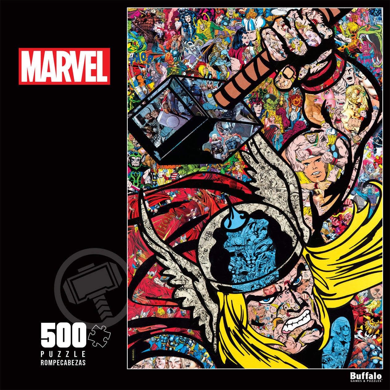 buffalo-games-marvel-thor-collage-500-teile-puzzle-mit-poster image 1