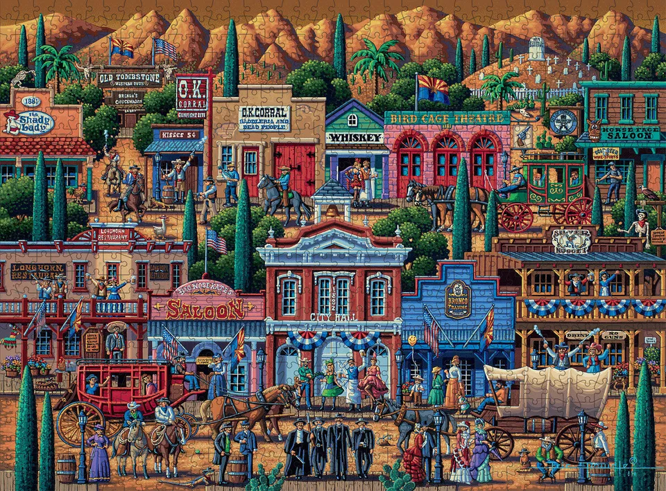 buffalo-games-eric-dowdle-tombstone-puzzle-1000-teile-western image 1