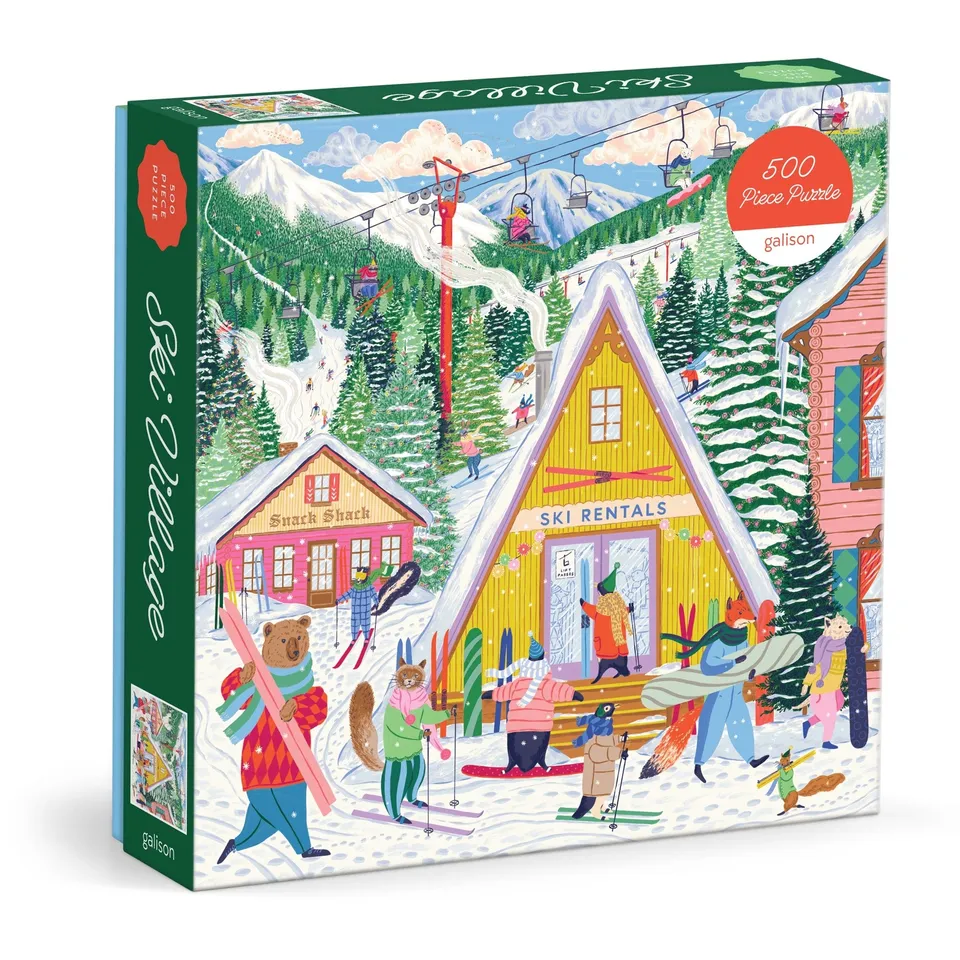 galison-ski-village-puzzle-500-teile-50-8-cm image 1