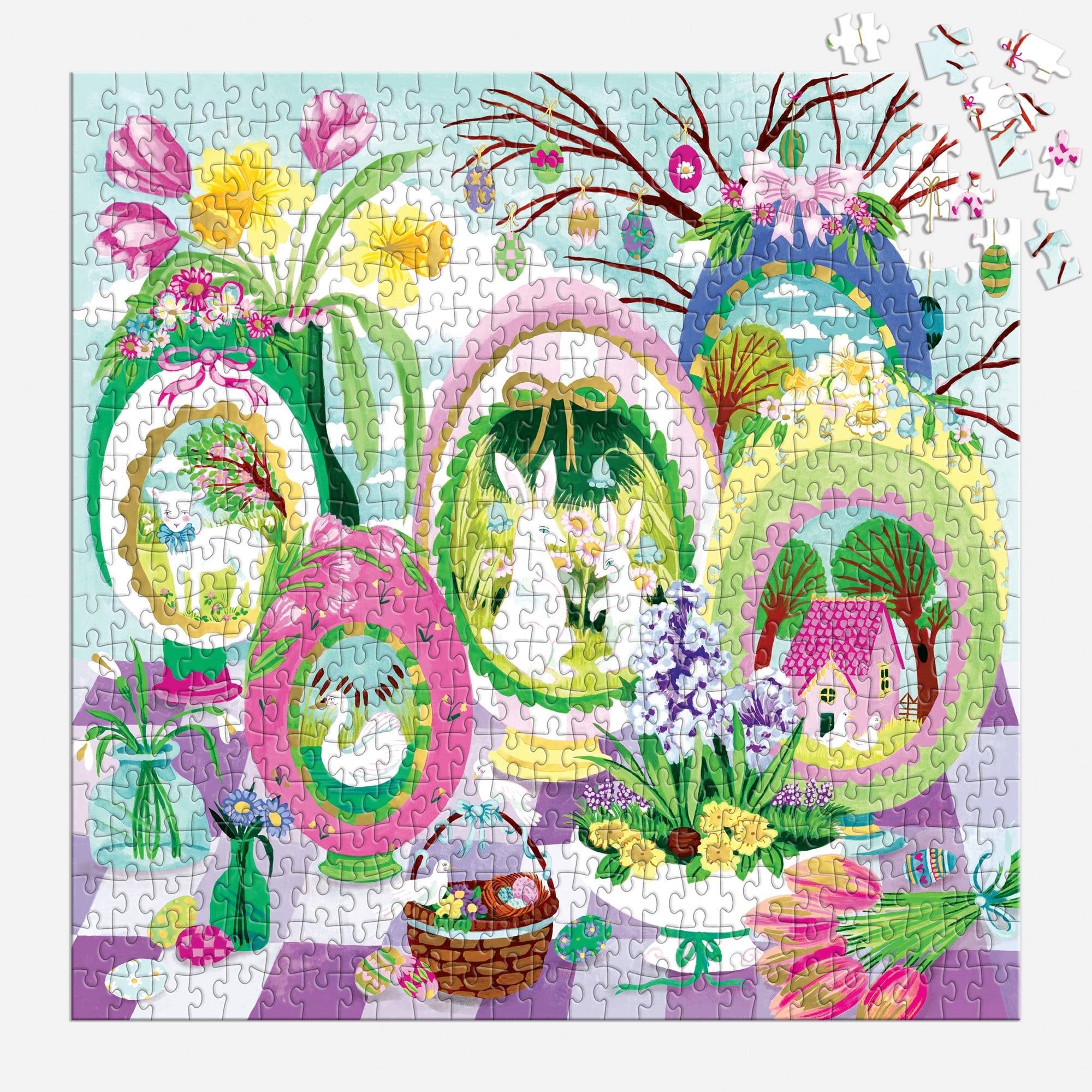 galison-windows-to-spring-500-teile-puzzle-mit-folie-ostern image 4