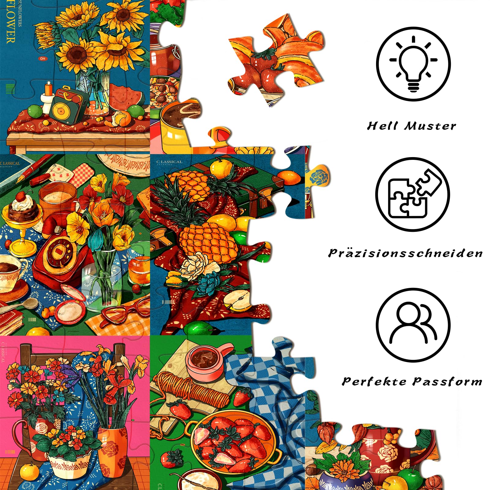 huadada-neun-grid-illustration-puzzle-1000-teile-70x50 image 7