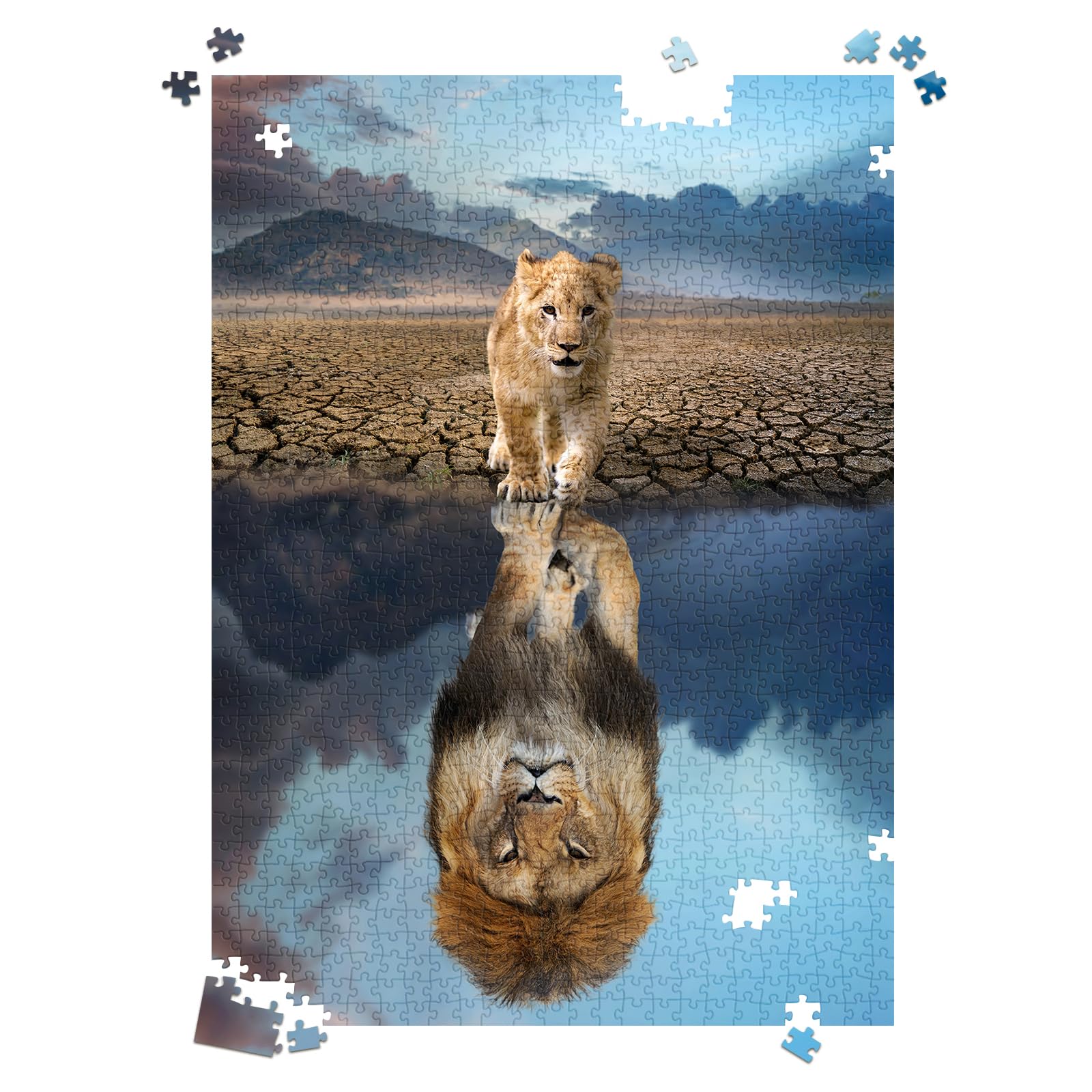 huadada-l-we-im-spiegelbild-1000-teile-puzzle-70x50-tiermotiv image 2