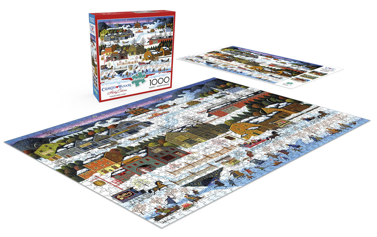 buffalo-games-hickory-haven-canal-puzzle-1000-teile-winterdorf image 4