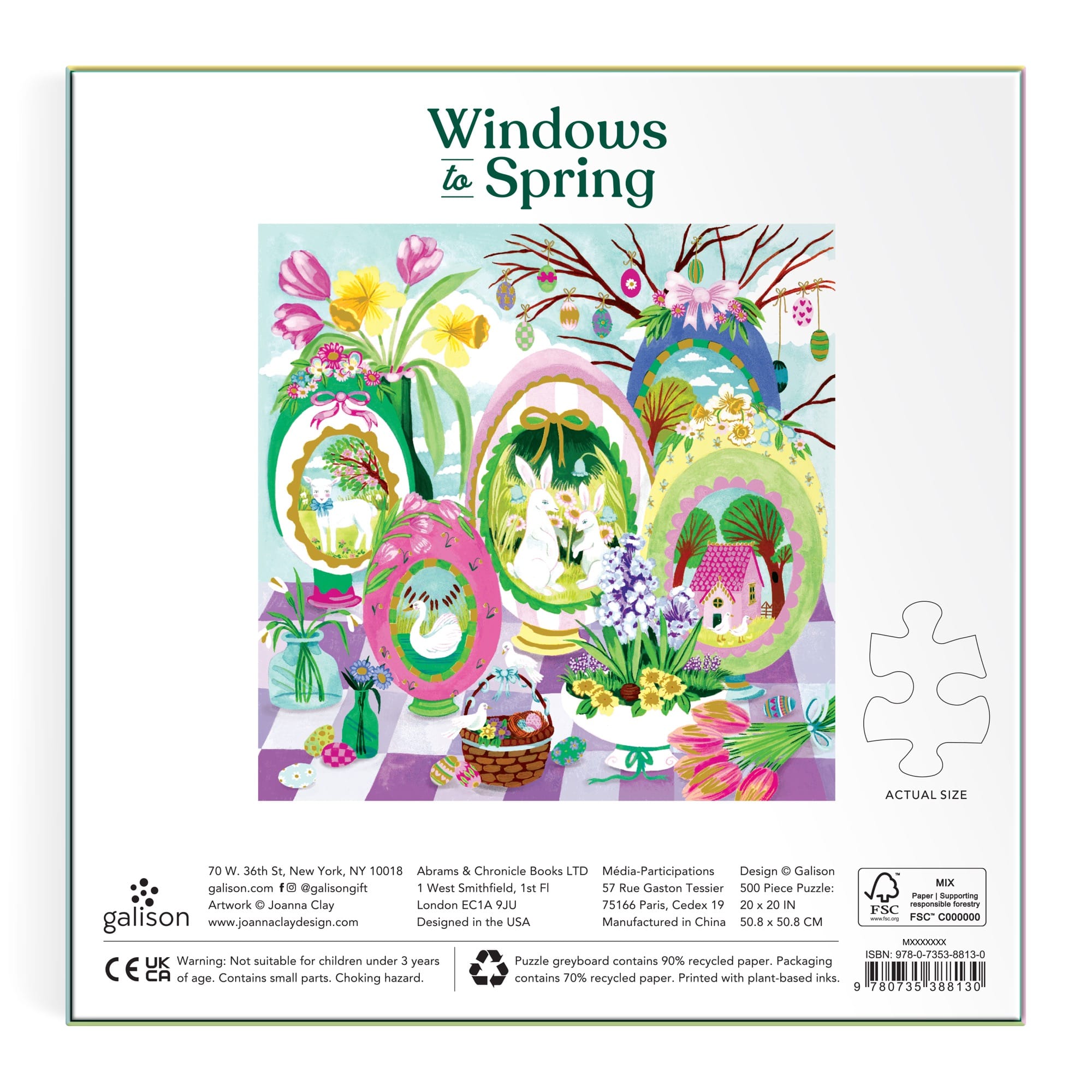 galison-windows-to-spring-500-teile-puzzle-mit-folie-ostern image 6