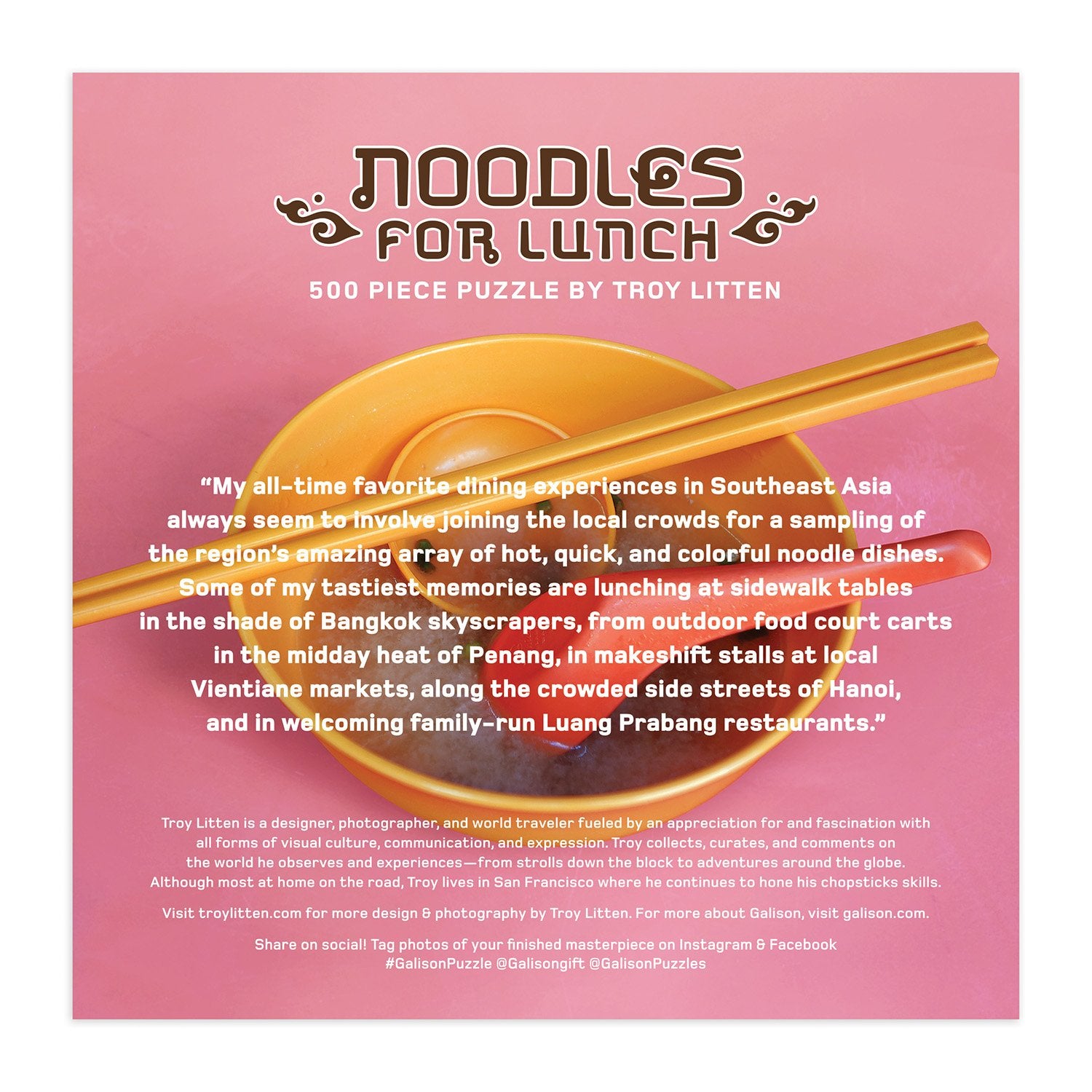 galison-troy-litten-noodles-for-lunch-puzzle-500-teile-essen image 5