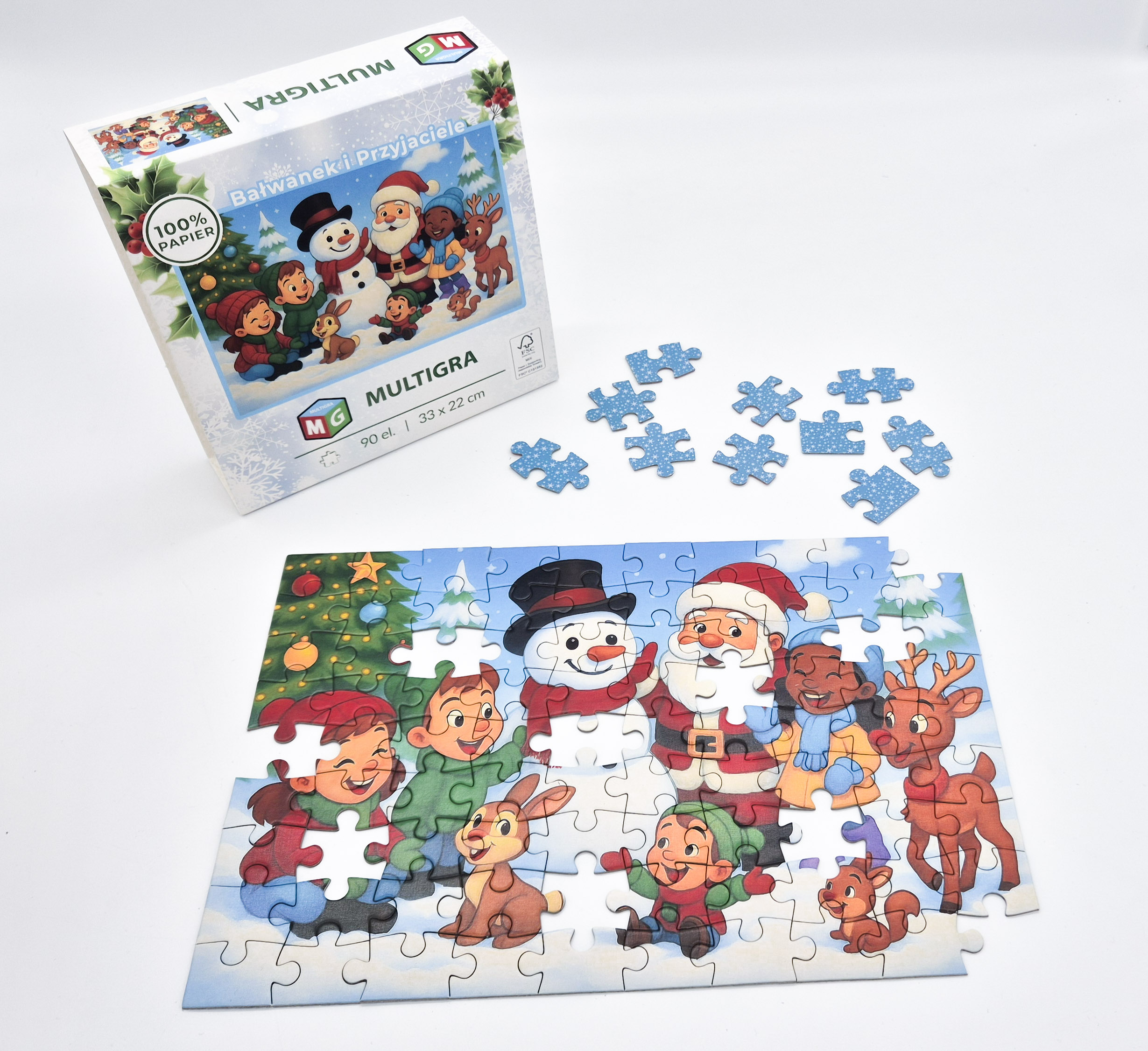 multigra-ba-wanek-i-przyjaciele-puzzle-90-teile-weihnachten-fsc image 2