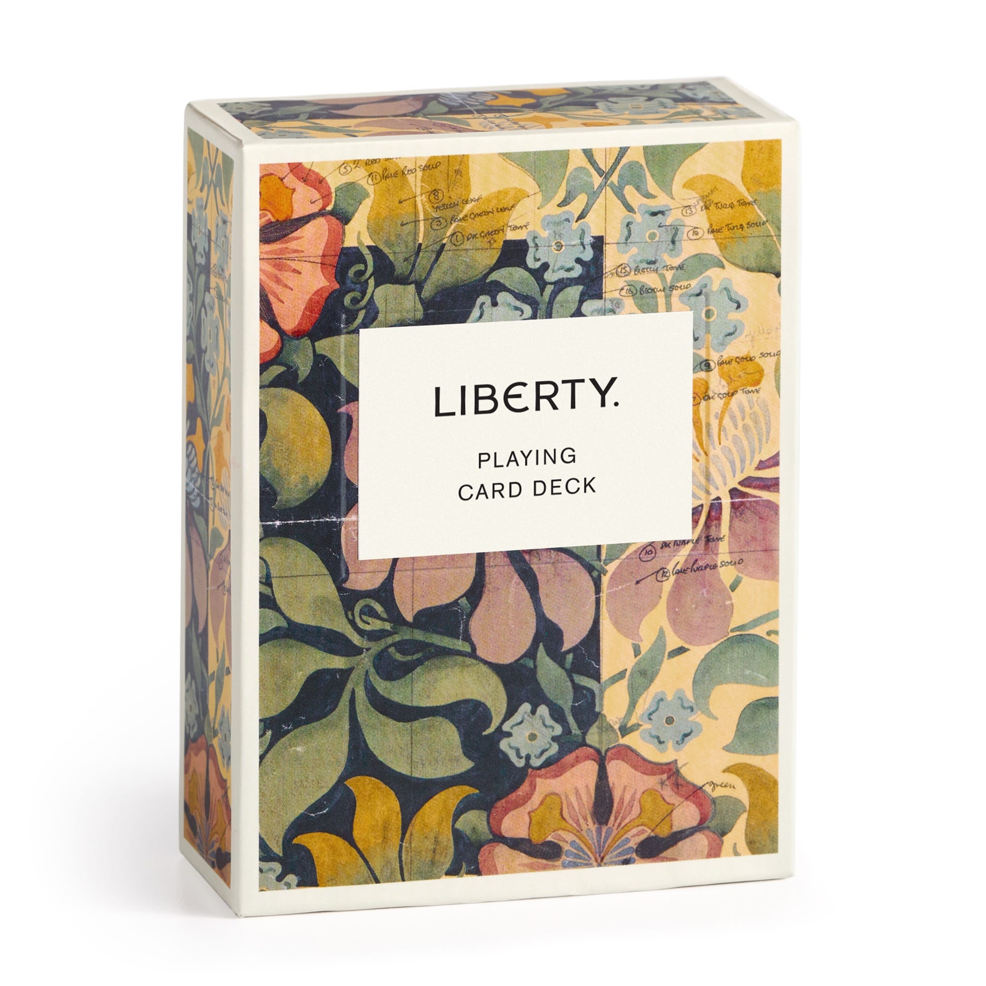 galison-liberty-archive-spielkarten-deck-blumen image 1