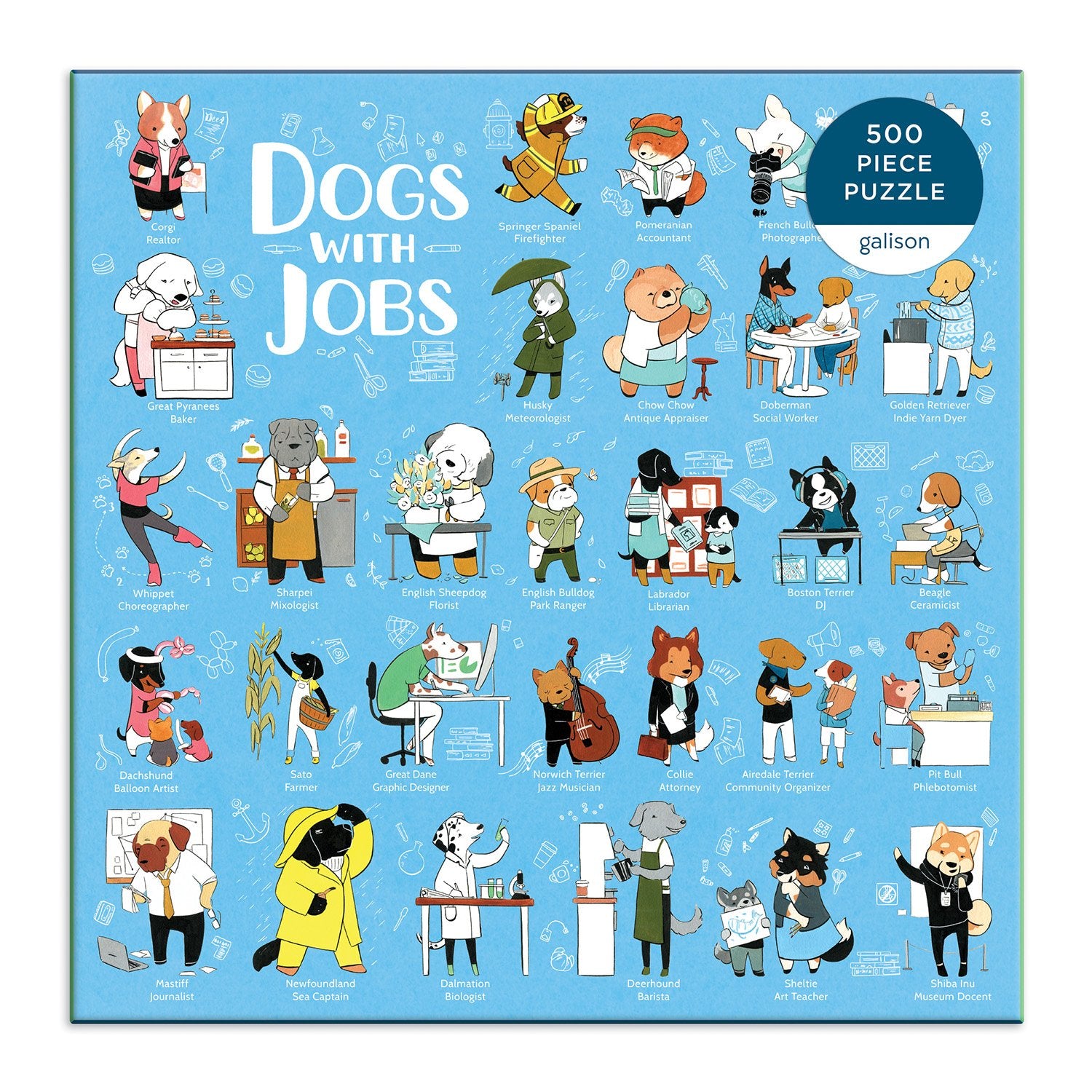 galison-dogs-with-jobs-500-teile-puzzle-hunde-berufe image 2