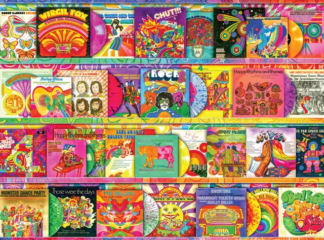 buffalo-games-aimee-stewart-retro-album-covers-puzzle-1000-teile image 1