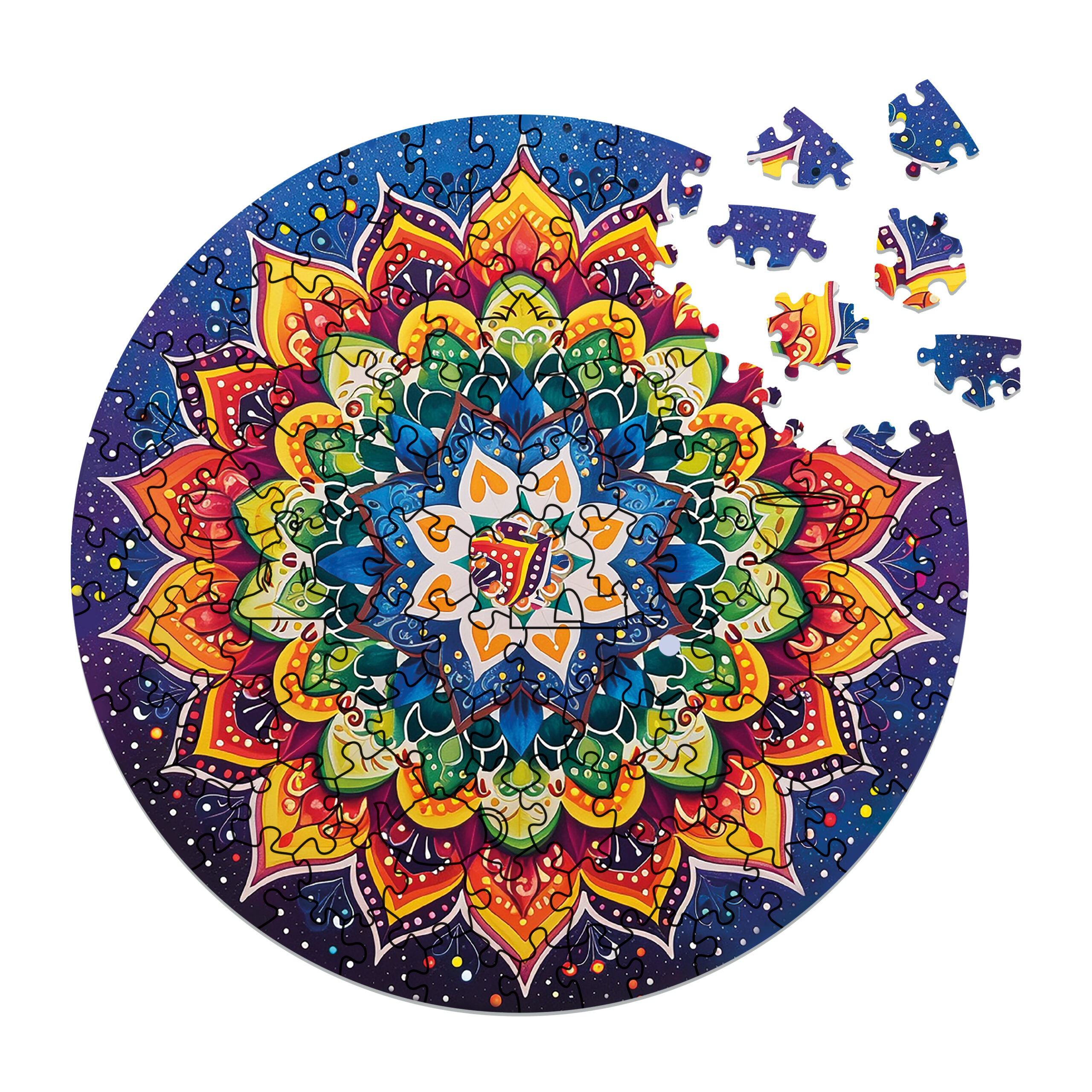 milliwood-peace-and-harmony-nacht-mandala-holzpuzzle-100-teile image 1