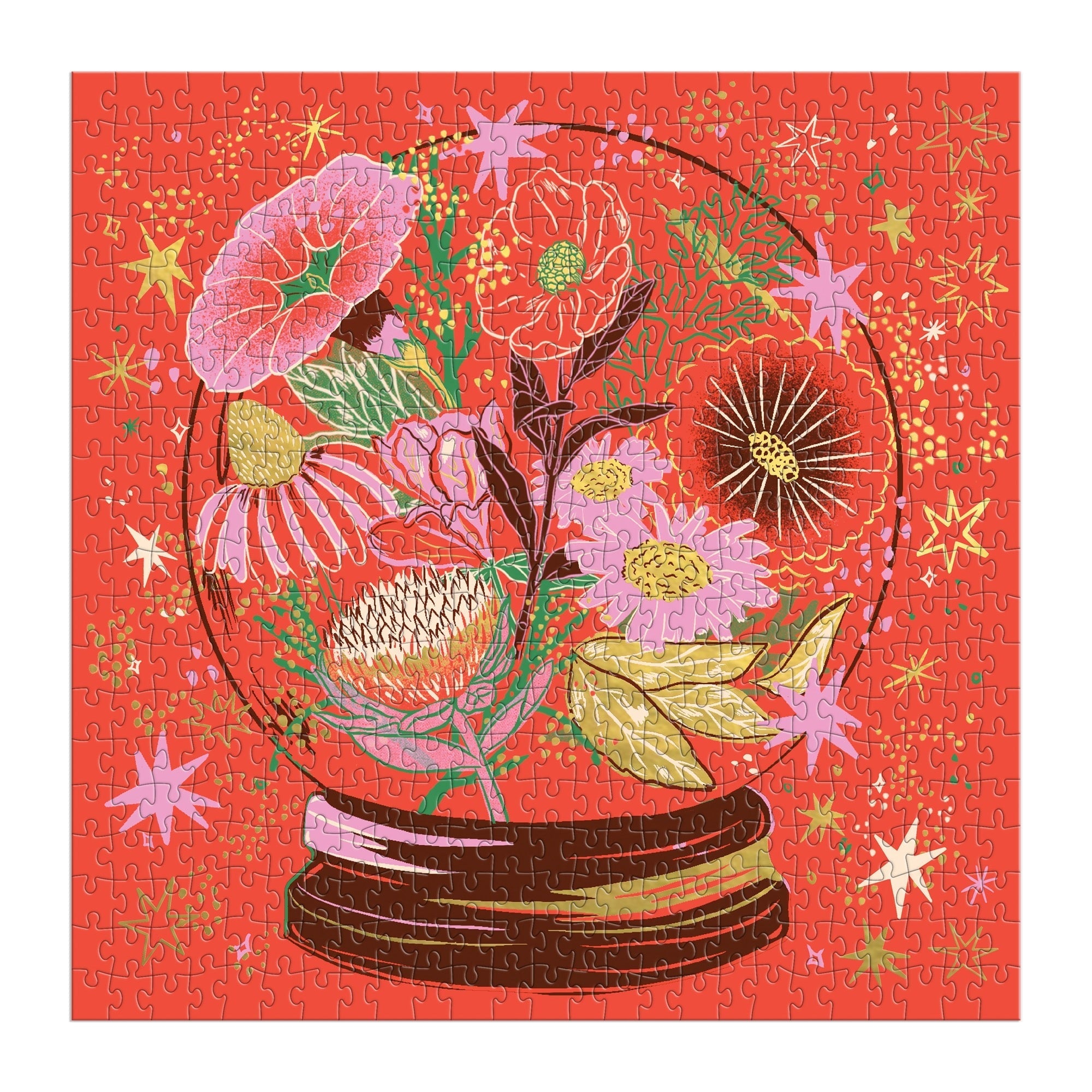 galison-flower-gazing-500-teile-puzzle-mit-goldfolie image 3