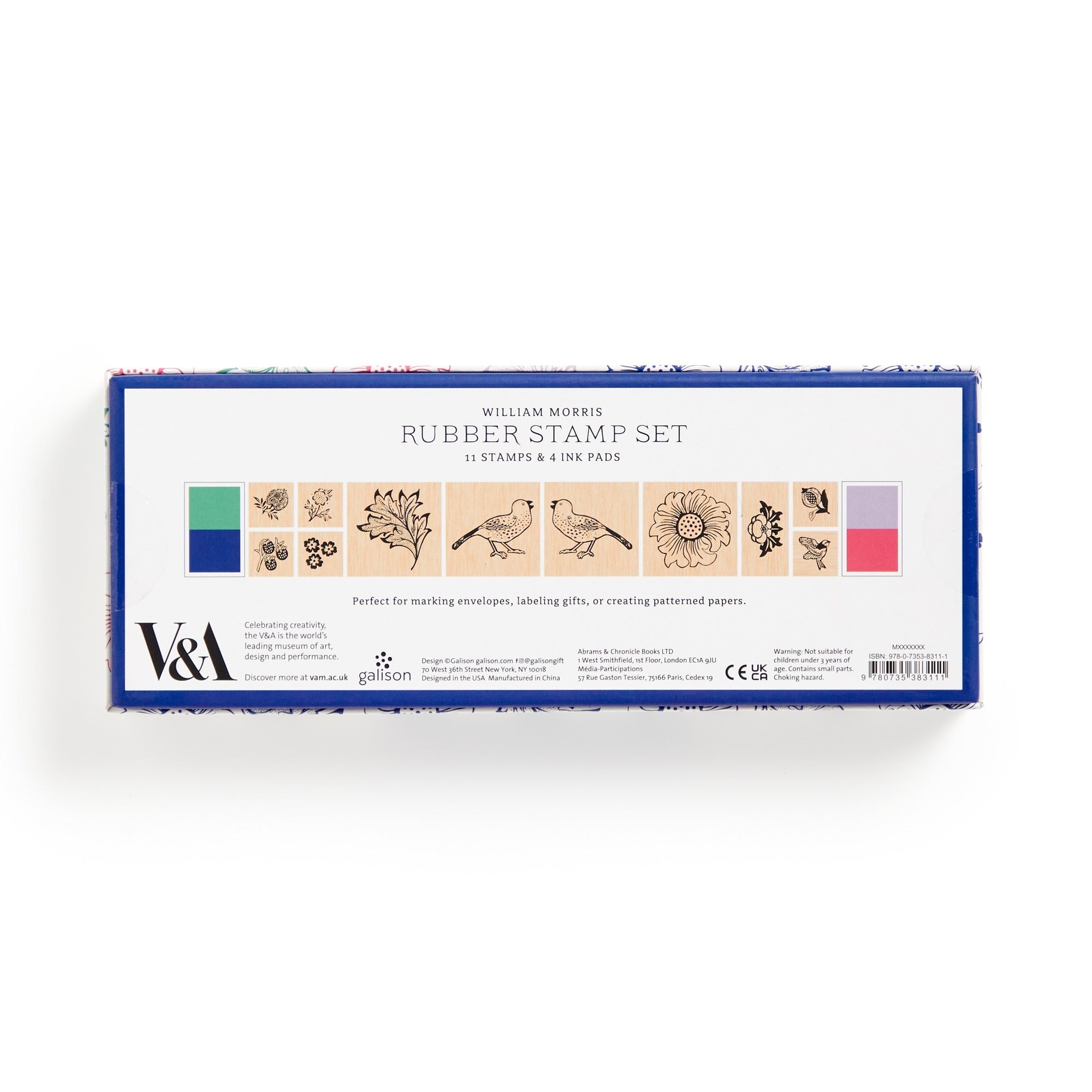 galison-william-morris-stempelset-holz-11-stempel-4-kissen image 7