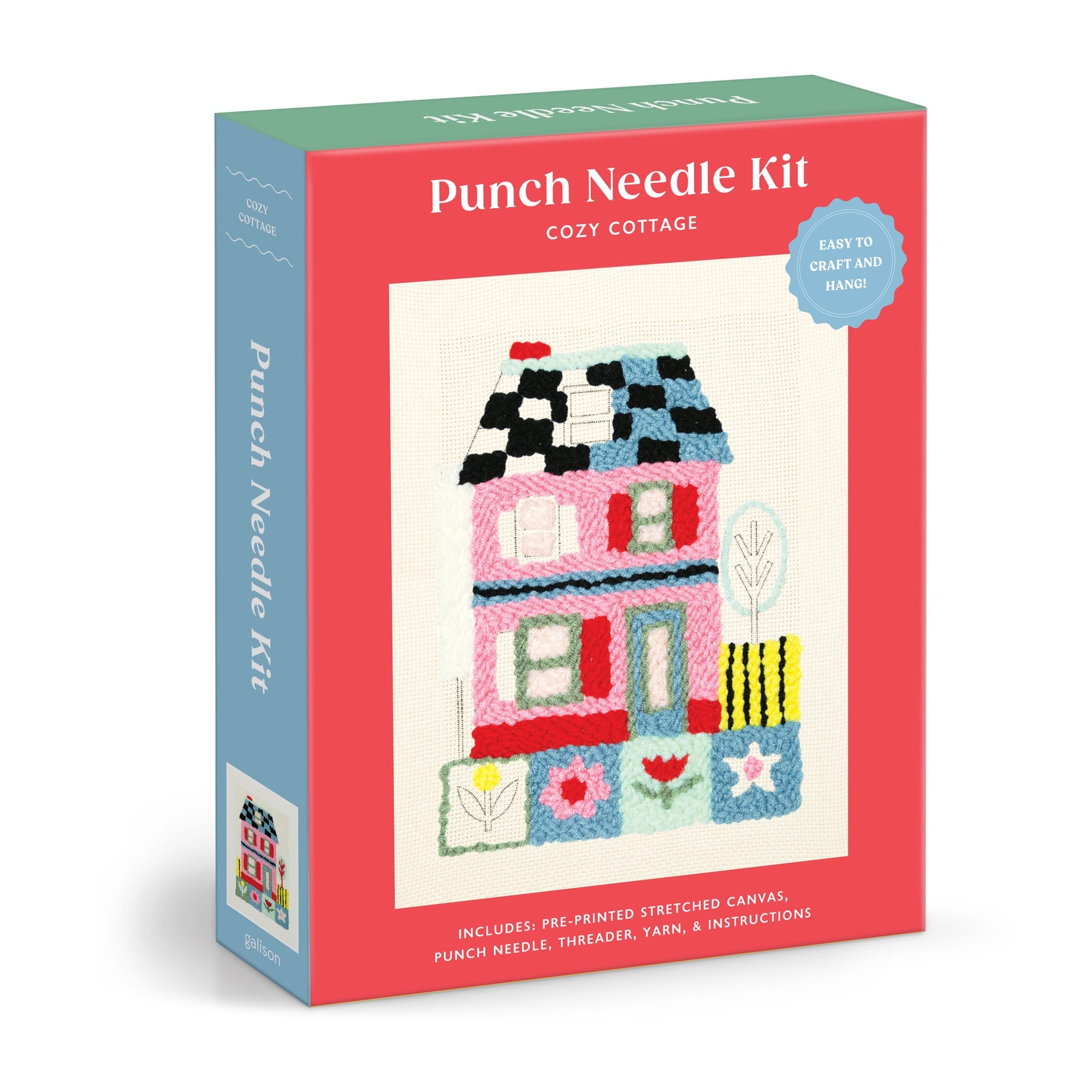 galison-cozy-cottage-punch-needle-set-komplettset image 1