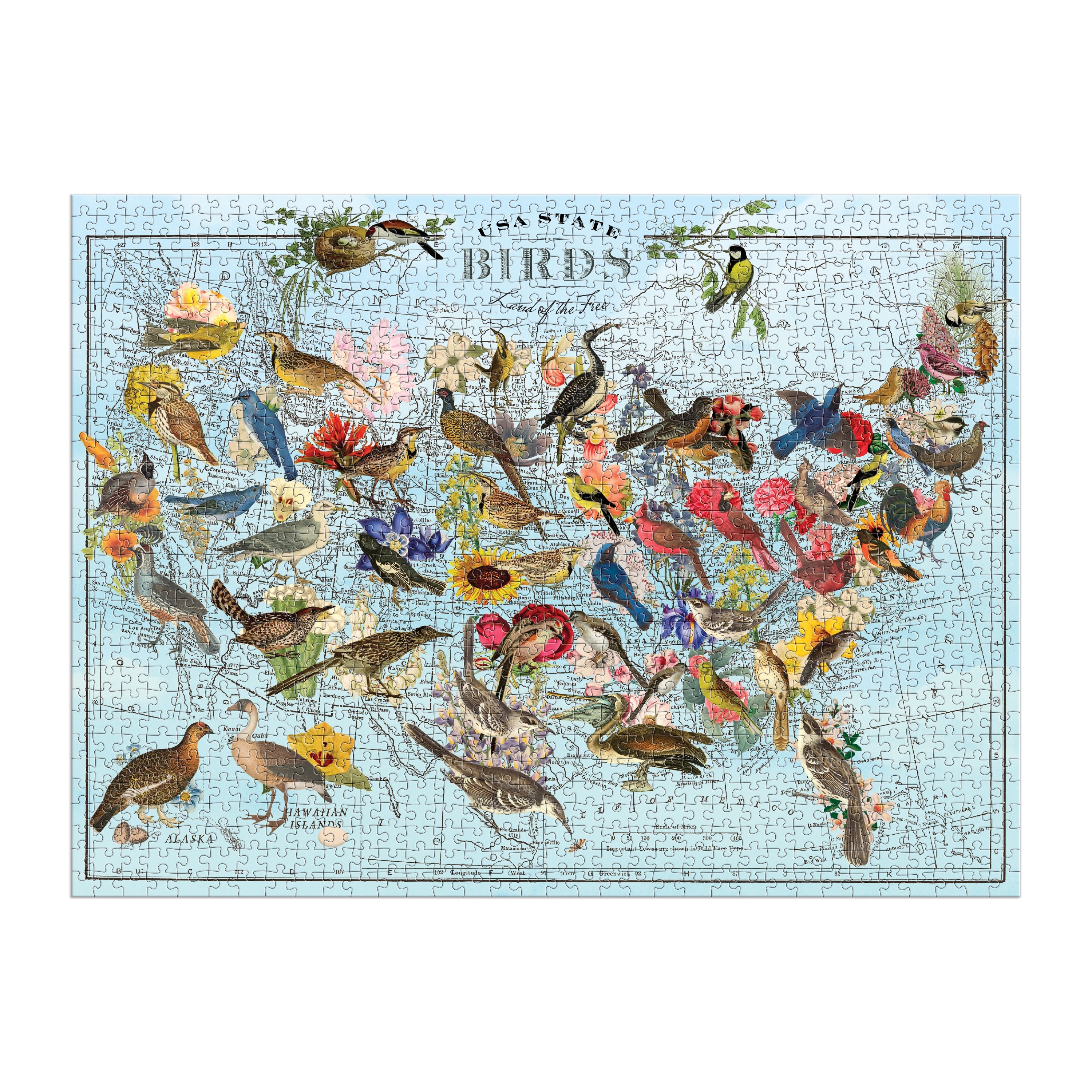 galison-wendy-gold-state-birds-1000-teile-puzzle-v-gel image 2