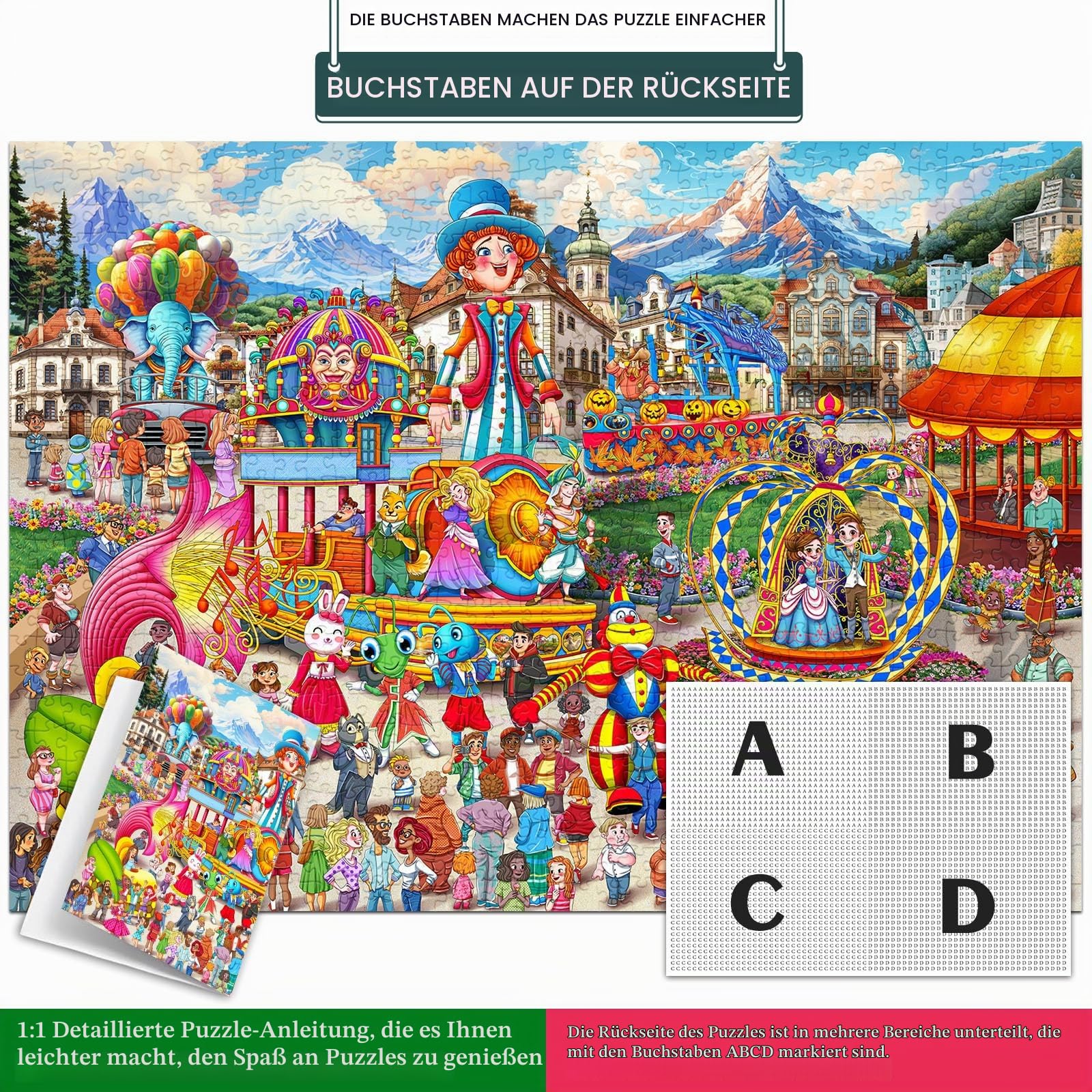 huadada-puzzle-1000-teile-freizeitpark-karneval-bunt image 7
