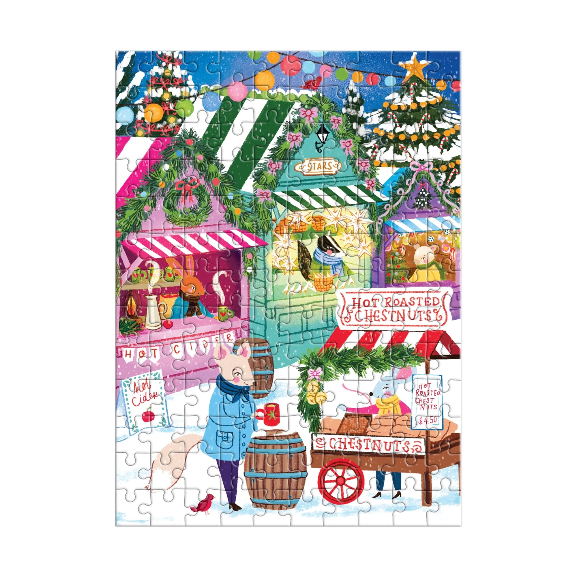 galison-holiday-market-puzzle-anh-nger-130-teile-weihnachten image 2