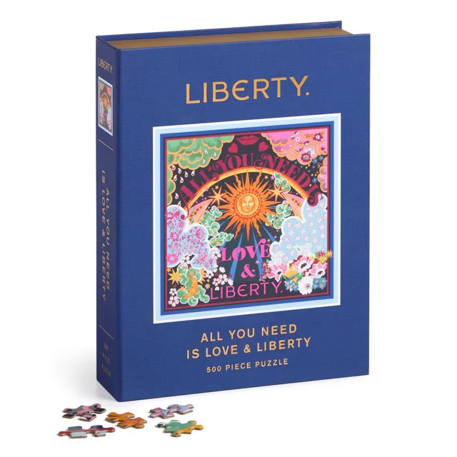 galison-liberty-all-you-need-is-love-500-teile-puzzle-buchbox image 1