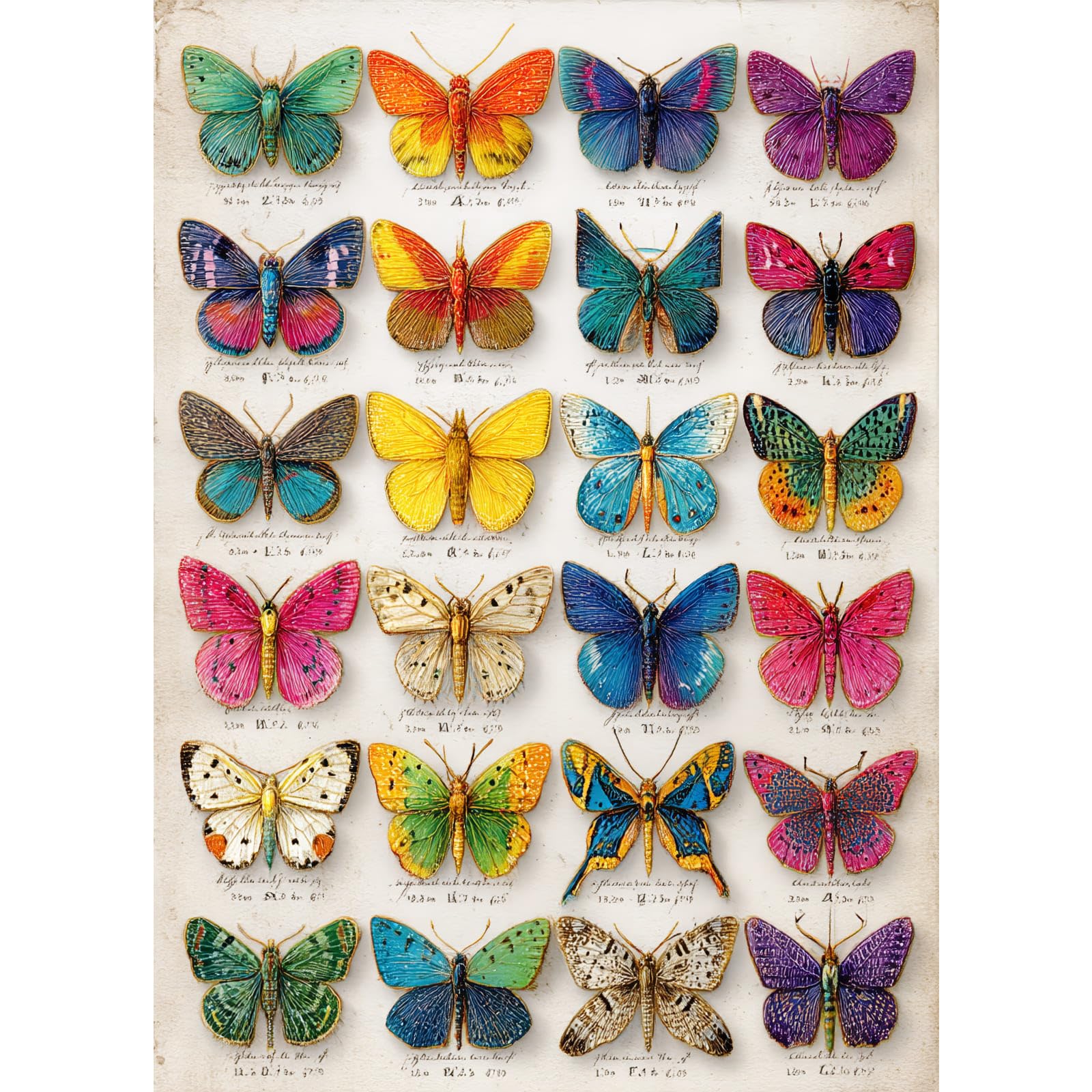 huadada-1000-teile-puzzle-schmetterlingsexemplar-70x50-cm-retro image 1