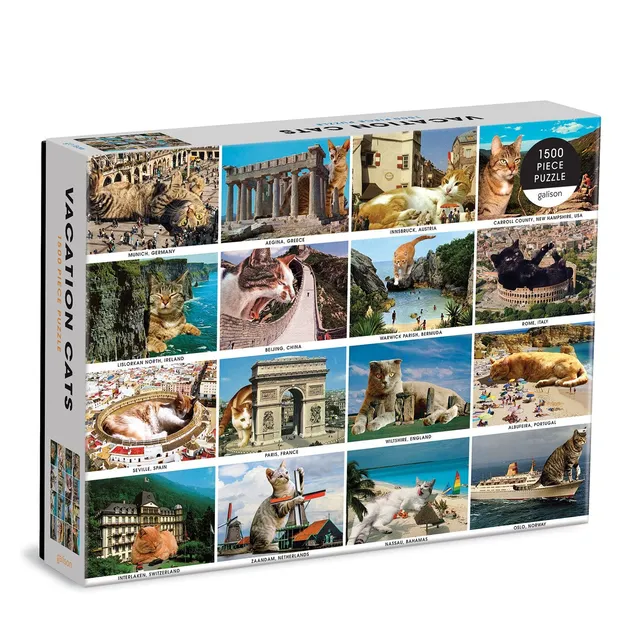 galison-vacation-cats-1500-teile-puzzle-katzen image 1