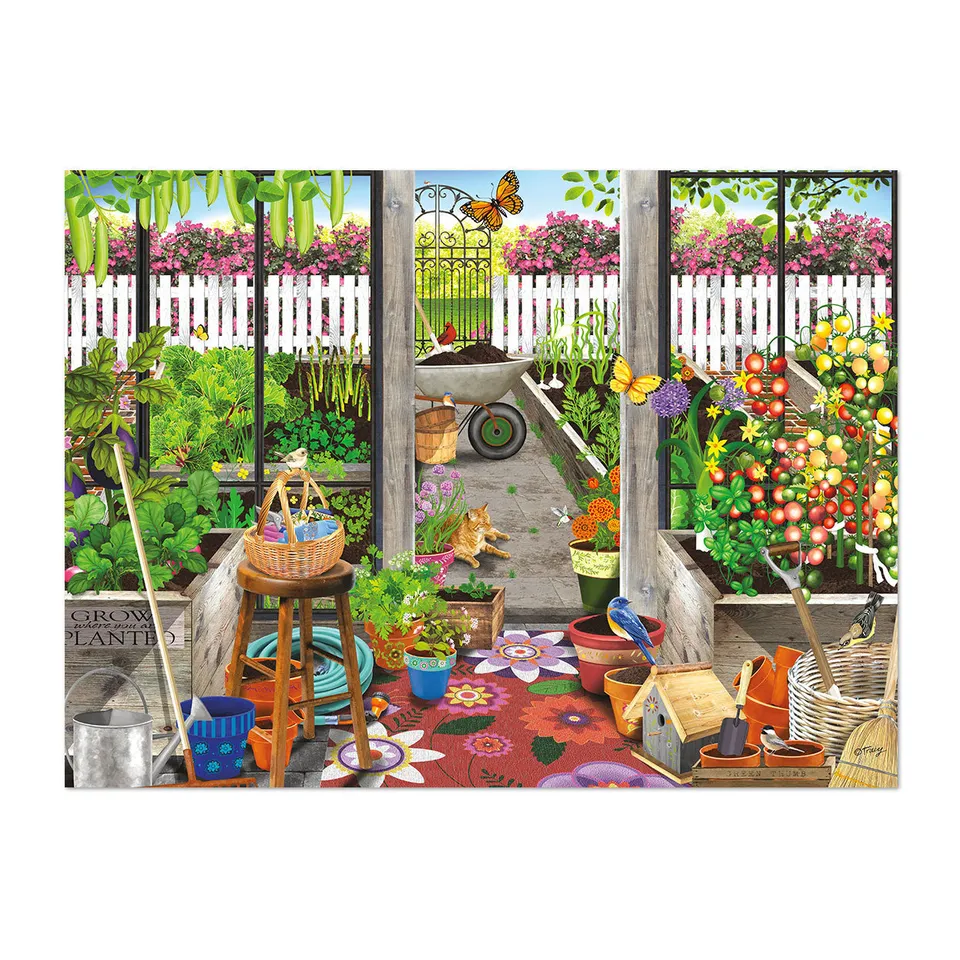 buffalo-games-garden-shed-greenhouse-1000-teile-puzzle-garten image 1